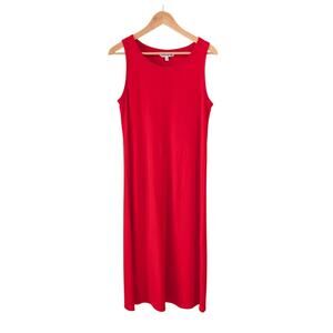 Elizabeth and James Tank Dress Medium Cosmic Lava Red Casual Preppy Minimalist